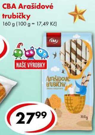 CBA Cba arašídové trubičky, 160 g nabídka
