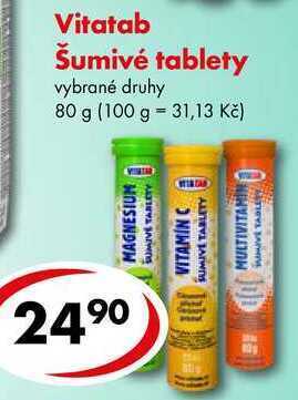 CBA Vitatab šumivé tablety, 80 g nabídka