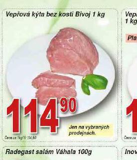 Lidl Vepřová kýta bez kosti nabídka
