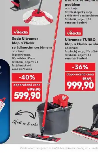 Kaufland Vileda ultramax mop a kbelík se ždímacím systémem nabídka