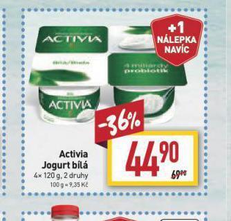 Billa Activia jogurt bílá nabídka