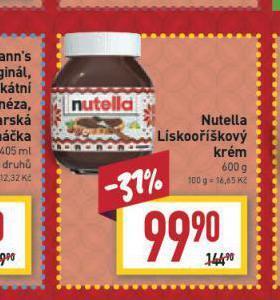 Nutella lískooříškový krém