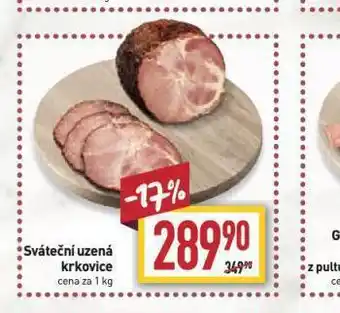 Billa Sváteční uzená krkovice nabídka