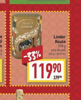 Billa Lindor koule nabídka