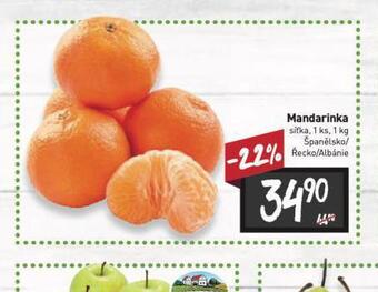 Billa Mandarinky nabídka