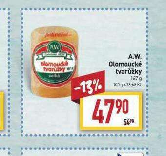 Billa Olomoucké tvarůžky nabídka