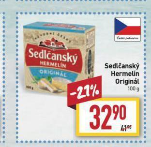 Billa Sedlčanský hermelín originál nabídka