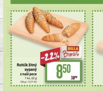 Billa Rohlík žitný sypaný nabídka