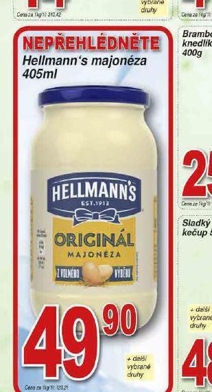 Lidl Hellmann´s tatarská omáčka, majonéza nabídka