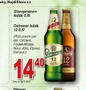 Lidl Pivo ostravar 12 ležák nabídka