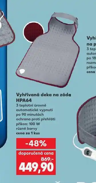 Kaufland Vyhřívaná deka na záda nabídka