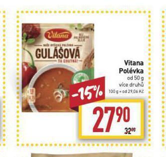 Billa Vitana polévka nabídka