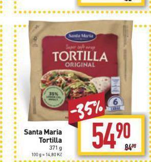 Billa Santa maria tortilla nabídka