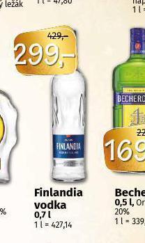 Coop Finlandia vodka nabídka