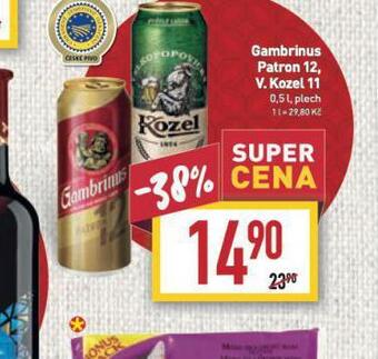 Billa Pivo gambrinus patron 12 nabídka