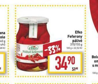 Billa Efko feferony pálivé nabídka