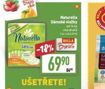 Billa Naturella dámské vložky nabídka