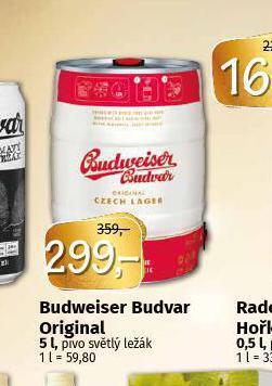 Coop Pivo budweiser budvar original nabídka