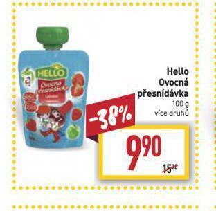 Billa Hello ovocná přesnídávka nabídka