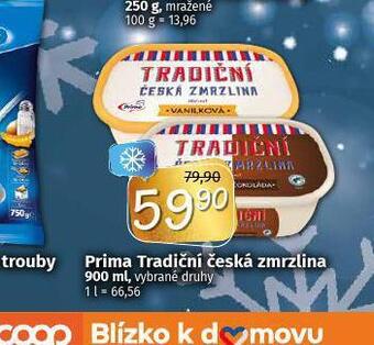 Coop Prima tradiční česká zmrzlina nabídka