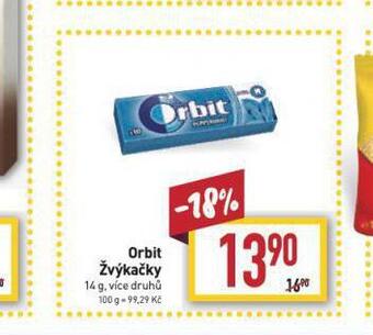 Billa Orbit žvýkačky nabídka