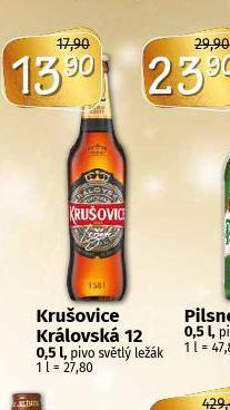 Pivo krušovice 12 královský ležák