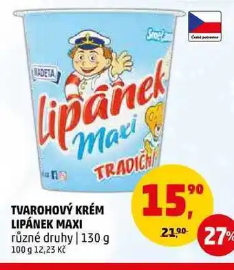Penny Market Tvarohový krém lipánek maxi, 130 g nabídka