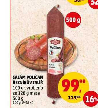 Penny Market Salám poličan řezníkův talíř, 100 g nabídka