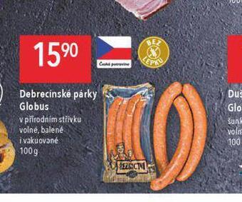 Globus Debrecínské párky nabídka
