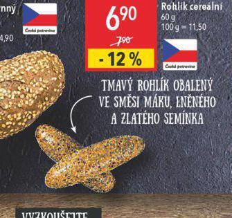 Globus Rohlík cereální nabídka
