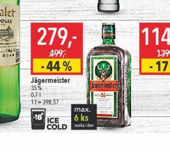 Globus Jägermeister nabídka