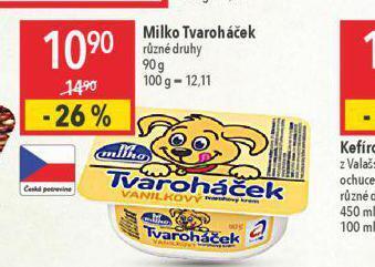 Globus Milko tvaroháček nabídka