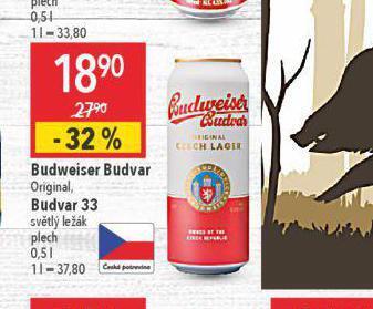 Globus Pivo budweiser budvar original nabídka