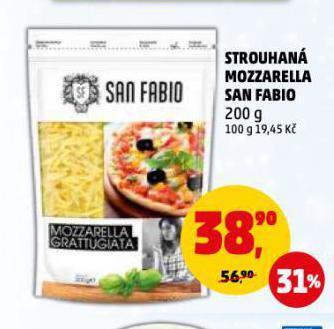 Penny Market Strouhaná mozzarella san fabio nabídka