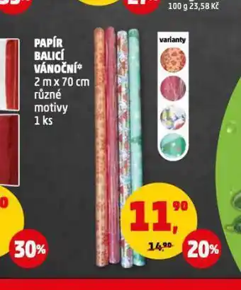 Penny Market Papír balicí vánoční nabídka