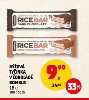Penny Market Rýžová tyčinka v čokoládě bombus nabídka