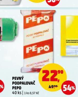 Penny Market Pevný podpalovač pepo nabídka