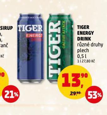 Penny Market Tiger energy drink nabídka