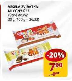 Flop Veselá zvířátka mléčný řez různé druhy 30 g nabídka