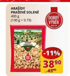 Flop Arašídy pražené solené 400 g nabídka