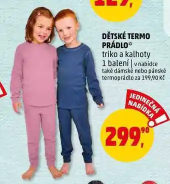Penny Market Dětské termo prádlo, 1 balení nabídka
