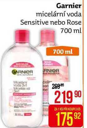Teta Garnier micelární voda sensitive nebo rose 700 ml nabídka
