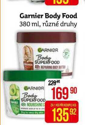 Teta Garnier body food 380 ml, různé druhy nabídka