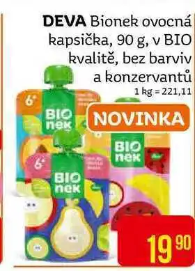 Teta Deva bionek ovocná kapsička, 90 g, v bio kvalitě, bez barviv a konzervantů nabídka