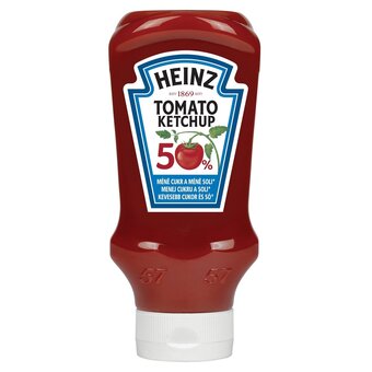 Heinz kečup 50% méně cukru a soli