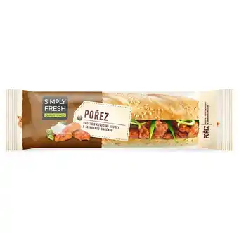 Simply fresh pořez bageta s tatarskou omáčkou, kuřecím masem a pórkem