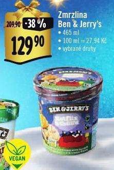Jip Zmrzlina ben & jerry's nabídka
