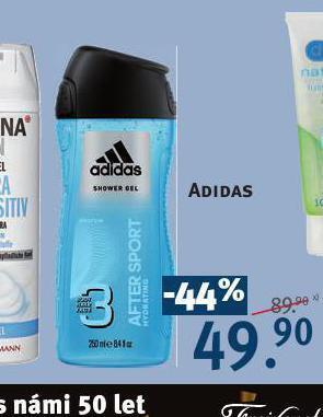 Rossmann Adidas sprchový gel nabídka