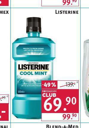 Rossmann Listerine ústní voda nabídka