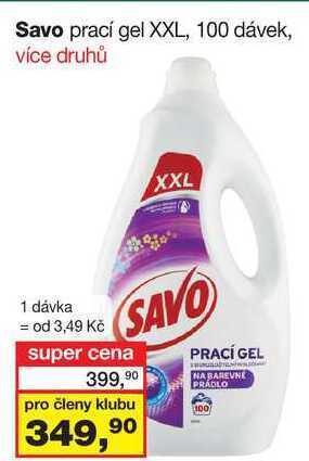 Barvy a laky drogerie Savo prací gel xxl, 100 dávek nabídka